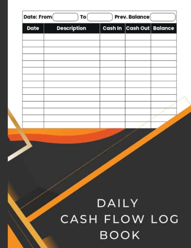 daily cash flow log book | daily cash flow log book small business | cash flow ledger book | 8.5 x 11 | 120 Pages