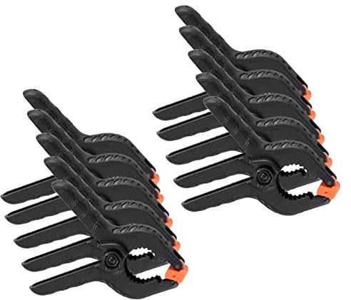 Federklemme, 10 Stück Federklemmen für die Holzbearbeitung, 2 Zoll Typ A Multifunktionale Kunststoff-Federklemme, 6,5 Cm Länge und 1,1 Cm, Federklemmen