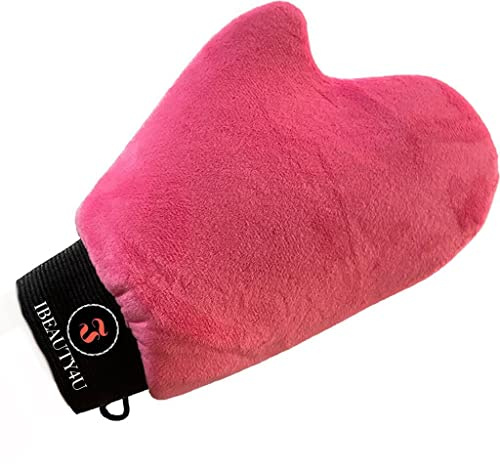 IBEAUTY4U Double Sided Luxe Tanning Mitt - Tan Mitt for Streak-Free Fake Tan Application, Reusable & Washable - Use with Mousse, Body Lotions or Moisturiser
