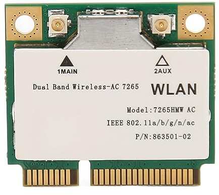 Topiky PCI E WLAN Netzwerkkarte, 7265HMW WLAN Karte, Dualband WLAN Karte, Kabellose 1200 Mbit/s Netzwerkkarte mit BT 4.2, 2,4 G 300 Mbit/s und 5G 867 Mbit/s, für Win 7 8 10