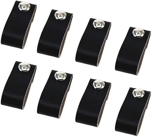 Türgriff, Schrankknöpfe, 8 Stück PU-Leder, Schubladengriffe/Knöpfe/Griffe/für Kleiderschrank, Aktentasche, Koffer, Weinschrank, Holzkiste, Geschenkbox, Schuhkarton, Möbelbeschläge mit Schrauben (Farbe