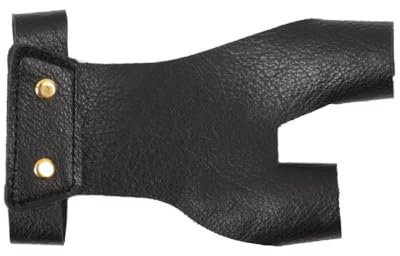 QRONCES Archerys - Guantes de piel con 2 dedos para tiro, caza, protección para jóvenes y adultos, principiantes, arqueros, equipo de protección