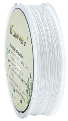 KONMAY 90 Meters 0.23mm 4 Strands Braided Fishing Line, 19kg. Strength, Beading Line, Extra Strong String for Jewelry Making, Bead Weaving, Loom Work, Crafting