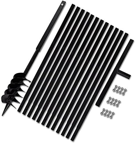 SmtSecLSH Erdbohrer Hand, Erdlochbohrer Handerdbohrer,Pflanzbohrer Für Akkuschrauber,Grabungswerkzeug Zum Pflanzen Für Akkuschrauber, Garten Pflanzen, Tiefkultivieren-Schwarz 120 mm||13 m