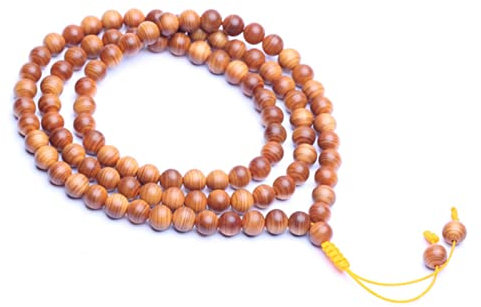 LeGDOr 1 Stück natürliches Sandelholz, handgefertigter Rosenkranz, 33 Rosenkranz, 99 Rosenkranz, islamisches muslimisches Yoga-Gebetsarmband, 10 mm, 99 Perlen