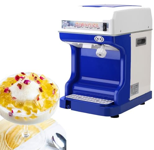 250w Electric Ice Crusher,Electric Ice Shaver Crusher, Professional Ice Shaver Machine For Ice Cream, Adjustable Thickness,Cold Drinks, Fruit Dessert 264lbs/120kg/Hr,For Household Commercial Use