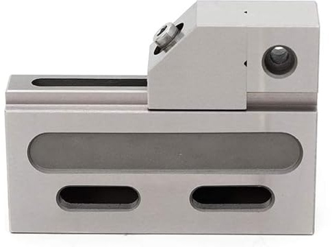CNC Drahterodieren Schraubstock, 2/50mm Backe Gleitend 1.5Kg Feste Ausführung Rostfreier Stahl Hohe Präzision Schraubstock Vorrichtungen Für Kleine Werkstücke (Silber)