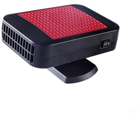 Auto-Heizlüfter, 120 W, 12 V, Auto-Heizlüfter, Winter, tragbare Kühlung, Windschutzscheiben-Defroster, Heizlüfter für Auto, Fahrzeug (rot)