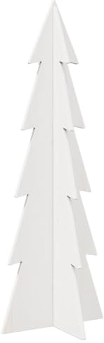 vidaXL Weihnachtsbaum zum Schmücken Weiß 112 cm Massivholz Kiefer