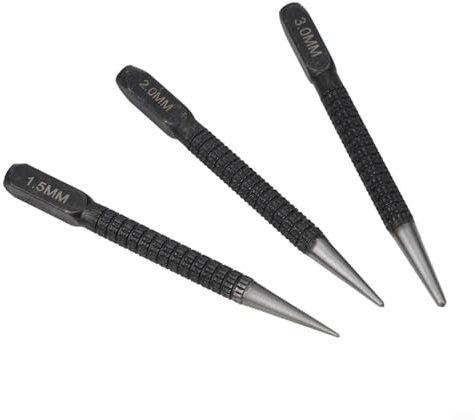 Snowchecking Körner-Set, effiziente Stahllegierung, Körner für Metall, Holzmarkierung und Bohren (1,5 mm)
