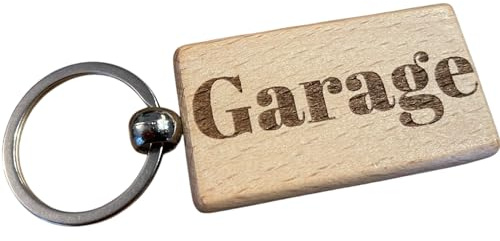 Ashton and Finch Garage nyckelring – hållbar och snygg nyckelring för garageägare – perfekt för daglig användning, Brun, en storlek