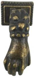 Türklopfer aus antikem Messing in Form einer Hand mit kleinem Ring für Tür