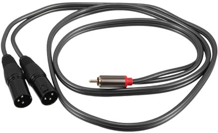 WESIEVYA Câble Audio Double Vers 2 Xlr Mâle Longueur 3 M Adaptateur Pour Équipement Audio Polyvalent Pour Mixeurs Amplificateurs Autoradio Connexion Facile