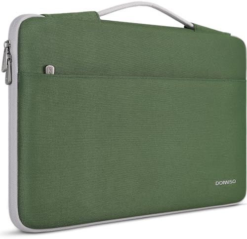 DOMISO vattentät laptopväska, fodral, laptop, fodral, skyddande fodral, LP09, Avokado grön, 15.6 Zoll