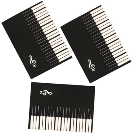 Gitarrennotenbuch 3 Stück-pack Notenheft für Musikübungen Schwarz | Papier, Wiederverwendbar mit Abrissseiten, für Songs und Partituren, Tragbar für Draußen
