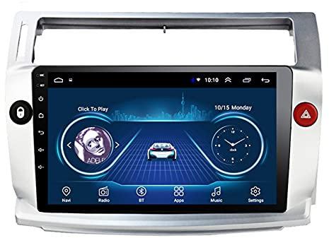 Radio de coche Android 10 con navegador GPS de 9 pulgadas para Citroen C4 2004-2009, radio multimedia 8-Core, reproductor multimedia digital, FM, WiFi 4+64 GB, experiencia de audio mejorada