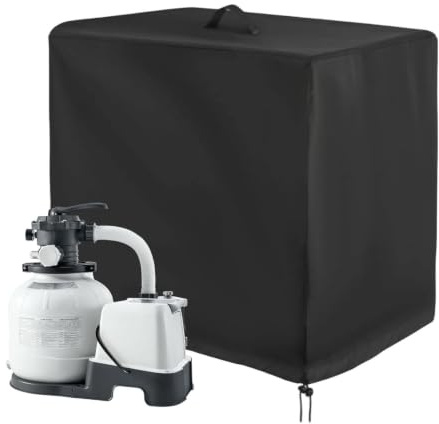 Poolpumpe Abdeckung,51x44x52cm wasserdichte Pool Sandfilteranlage Abdeckung | Schwarze Poolpumpenabdeckung, wasserdichte Sandfilterabdeckung, Oxford Sandfilterpumpe Für PoolAbdeckungs