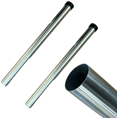 Niceminiwall Ersatz-Verlängerungsrohr aus Edelstahl, kompatibel mit Kärcher NT 25/1 Staubsaugerteilen, Metall-Saugrohre, 32 mm Durchmesser, 2 Stück für NT-Serie DN40