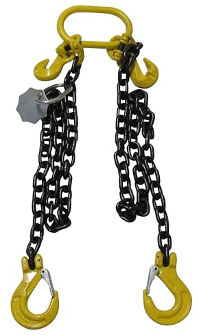 Chain Sling with Shortening Clutches (Lifting G80 1.5T 3.15T 1M 2M Single Double 4 Leg Bulk Lifter) (1M, 8MM Chain 2 Leg)