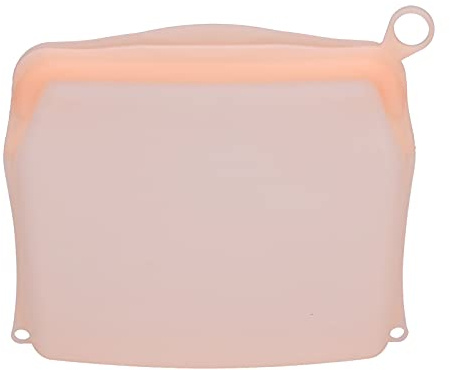 YIZISECCE Sac de Rangement Alimentaire en Silicone Sac de Rangement Portable réutilisable Température de Chaleur Orange -30 ℃ -180 ℃ (M)