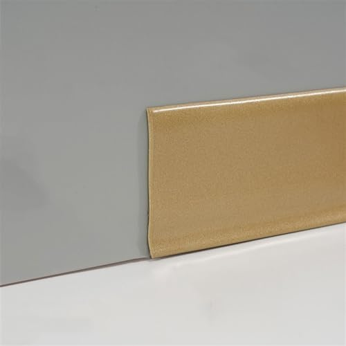 20ft Self Adhesive Wall Base Moulding Trim, Flexible Peel Stick Vinyl Baseboard Trim, Strip and Caulk for Floor, Wall Base for Home Decor (Champagne Gold)