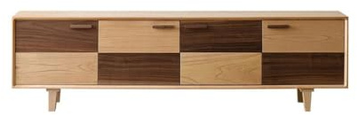 Soporte simple de madera maciza de nogal para TV, mueble de almacenamiento de madera maciza para sala de estar y dormitorio con estantes, muebles modernos para el hogar para televisores, medios y