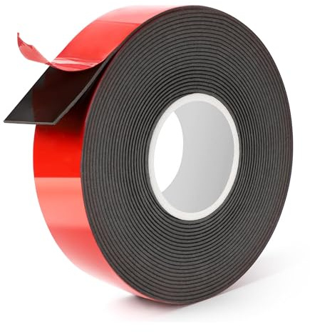 ZAYIO Doppelseitige Klebepads mit dickes doppelseitiges Klebeband 10m x 25mm, zuverlässiges zweiseitiges Klebeband für Wanddeko and Outdoor Projekte – Double Sided Tape for Indoor and Outdoor Use