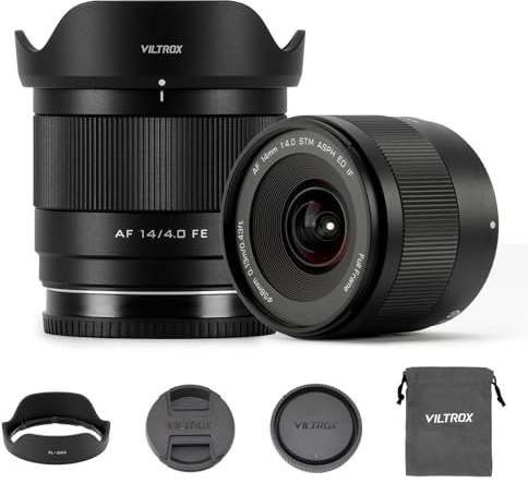 VILTROX 14mm F4.0 Air FE pour Sony E Objectif Lens Ultra Grand Angle Autofocus Plein Format pour Sony A7 A7R A7III A9 A1 FX3ZV-E10 ZV-E10II A6600 A6500 A6400 A6000 FX30