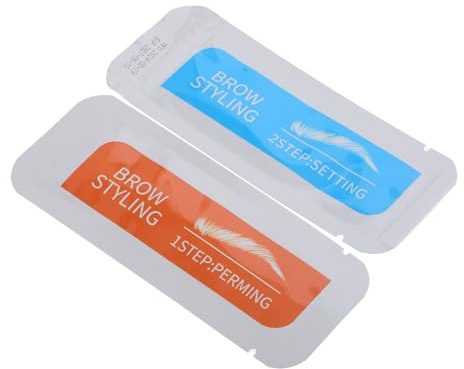 IMIKEYA Kit de Lamination Sourcils Brun 2 Étapes Rapide et Facile, Formule Douce Respectueuse Peau, pour Rehaussement Naturel Longue Durée, Usage Professionnel et Domicile, 1 Paquet