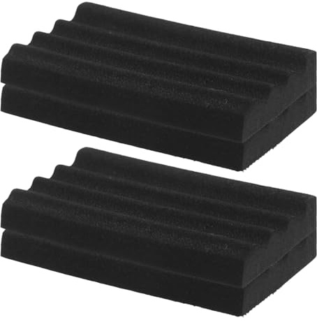 ABOOFAN Ensemble 4 Pièces Porte-appâts de Pêche en Eva Noir, Rangement Étanche pour Leurres et Hameçons, Accessoires de Pêche pour Bateau, Stockage Pratique et Protection Anti-emmêlement