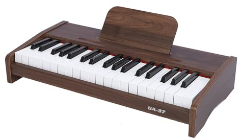 HEEPDD Tastiera per Pianoforte a 37 Tasti, Design di Pianoforti e Tastiere, Tastiera Elettrica Portatile per Principianti con Leggio e Dimensione Tasti Standard per Pianoforte a 37 , Venature del