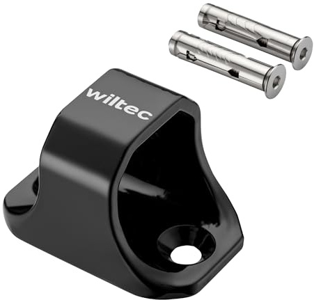 Wiltec Stöldskyddsankare typ 02 i stål 76 x 50 x 54 mm, stöldskydd vägg- och golvankare för motorcykel och cykel
