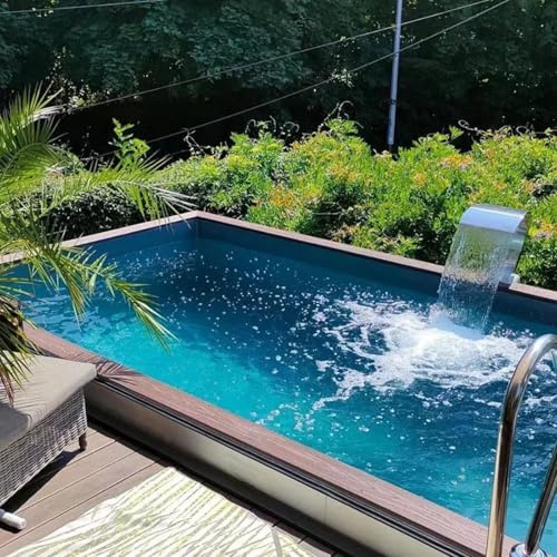 Piscina modular prefabricada de fibra de vidrio de lujo sobre el suelo, montaje rápido, piscinas al aire libre para residenciales en el patio trasero, villas de vacaciones, diseño de bajo