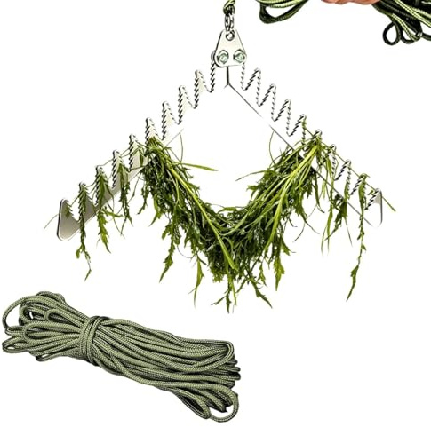 XIQIQI Coupe-Herbes Aquatique,Attrape-Pliable À Griffes Dentelées | Outils De Nettoyage pour Étang avec Corde De 20 m,pour Milieu Aquatique, Quai, Canal, Rivage, Plage, Paysage, Pêcheurs,