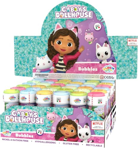 GABBY's DOLLHOUSE 36-pack tvålbubblor 60 ml - Dreamworks - flerfärgade - officiellt licensierade - barnleksak - utomhuslek - från 3 år