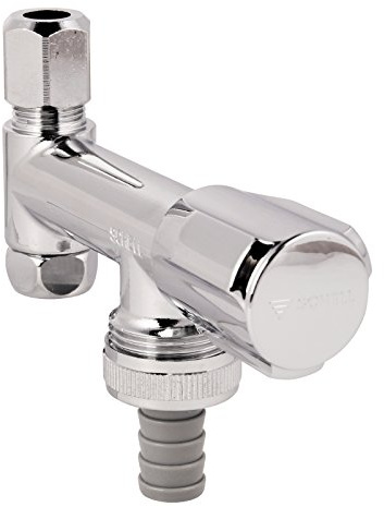 Geräte-Ventil Eckfix | lange Ausführung | 3/8 Zoll | Messing-Verchromt