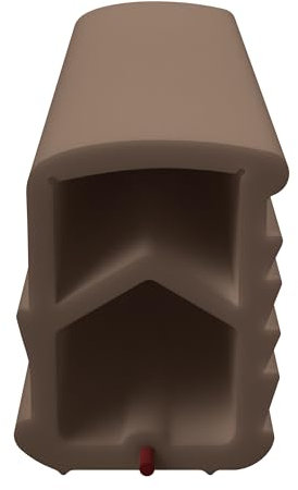 DIWARO.® Stahlzargen-Dichtung SZ001 | weiß, grau, schwarz, braun | 5 lfm für Haus- und Innentüren. Zum Schallschutz und abdichten der Tür. Bestehend aus TPE (Thermoplastischen Elastomer) (braun)