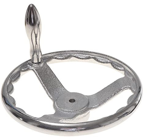 KATSU Tools Hand Wheel 10, Cast Iron Handwheel with Revolving Handle for Woodworking Machine, Tailstock, Welding Machine, Milling Machine, Lathe Machinery Replacement Parts 40229110