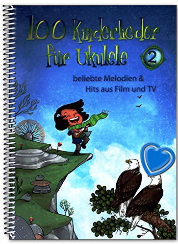Verlag-Bosworth 100 Kinderlieder für Ukulele Band 2 - beliebte Melodien aus Film und TV - Kinderliederbuch mit Notenklammer (div. Formen/Farben)