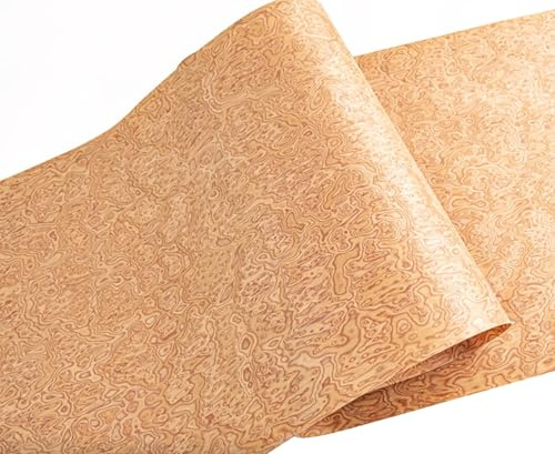 Vtimpac 1 Stück, Länge: 2,5 m, Breite: 58cm, Dicke: 0,25 mm, gelbe Katzentechnologie, Vogelseye-Holzfurnier.