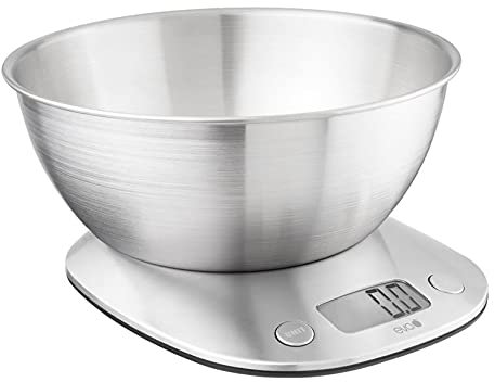Bilancia da Cucina per Alimenti Digitale in Acciaio Inossidabile Max 5 kg div.1 g