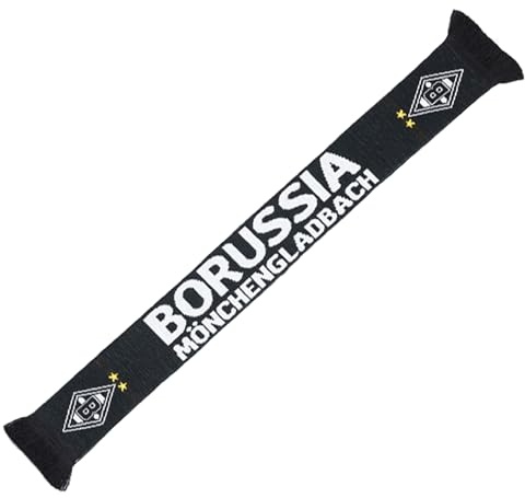 Borussia Mönchengladbach Schal - Classic - Fanschal schwarz Stadionschal BMG