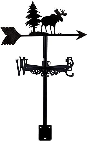 Wetterfahne aus Metall, Gartenwetterfahne, Vogelhaus, Landwirtschaft, Elch, Dachgarten, Hofdekoration, Hof, der die Windrichtung anzeigt
