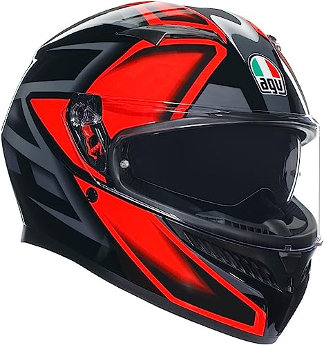 AGV K3 E2206 MPLK Compound Black Red 009 Full Face Helmet XXL