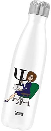 Borraccia Termica Bottiglia Termica Acciaio Inox 500ml Bottiglia Termica Made in Italy Ecologica 24 Ore Freddo & 12 h Caldo - Personalizzata con nome - Psicologa Donna