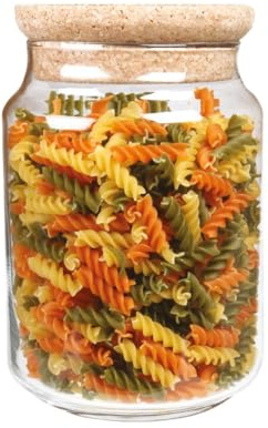 MESCOURSES Ah Table Barattoli in vetro con tappo in sughero, 2L