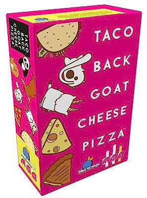Blue Orange Juego de Cartas Taco, Back, Goat, Cheese, Pizza - 1-8 Jugadores - 8 Años en Adelante