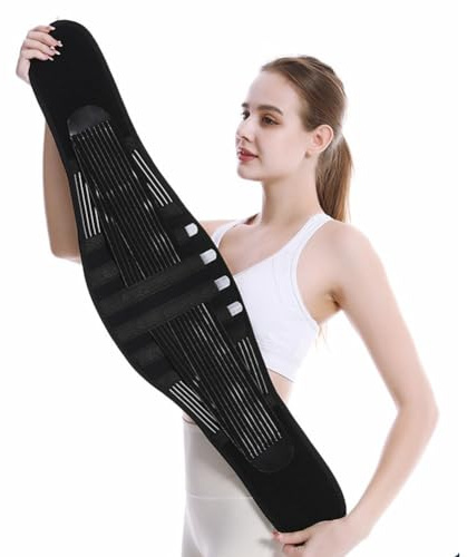 Magnetfeldtherapie Rückenbandage Zur Linderung Von Schmerzen Im Unteren Rückenbereich Selbsterhitzend Rückenstützgürtel Für Frauen Und Männer Bandscheibenvorfall Ischias (Color : Black, Size : M/Med
