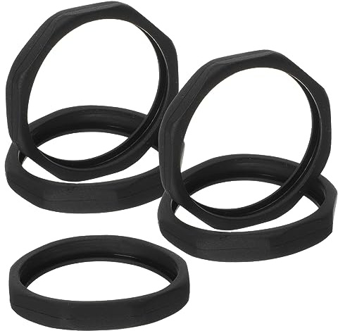 ibasenice Anneaux Antidérapants Protection Antichoc Lot de 5 pour Microphone en Plastique Noir pour Interviews et Performances sur Scène