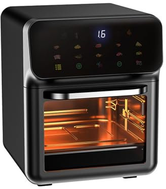 inBEKEA Friggitrice ad Aria elettrica da 12 Litri Forno a convezione di Grande capacità Friggitrice Senza Olio Cucina Finestra visibile a 360° per Cottura Elettrodomestico